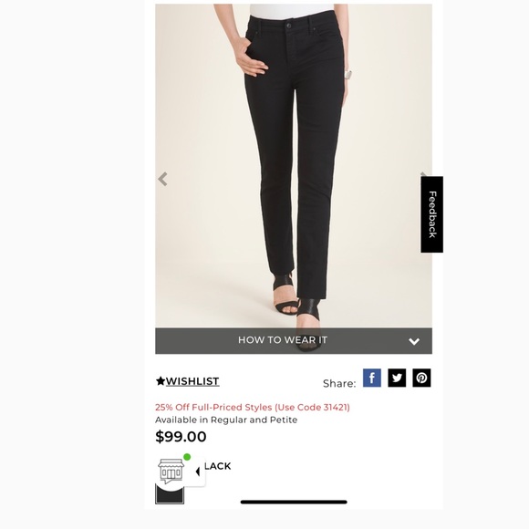 Chico’s black plus size jeans - Picture 6 of 6